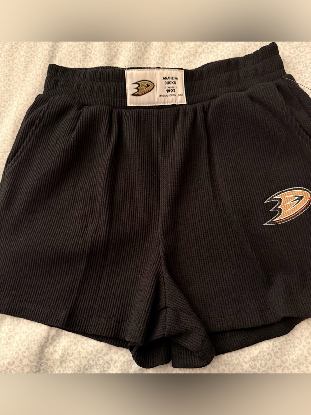 Anaheim Ducks Black Women's Athletic Shorts